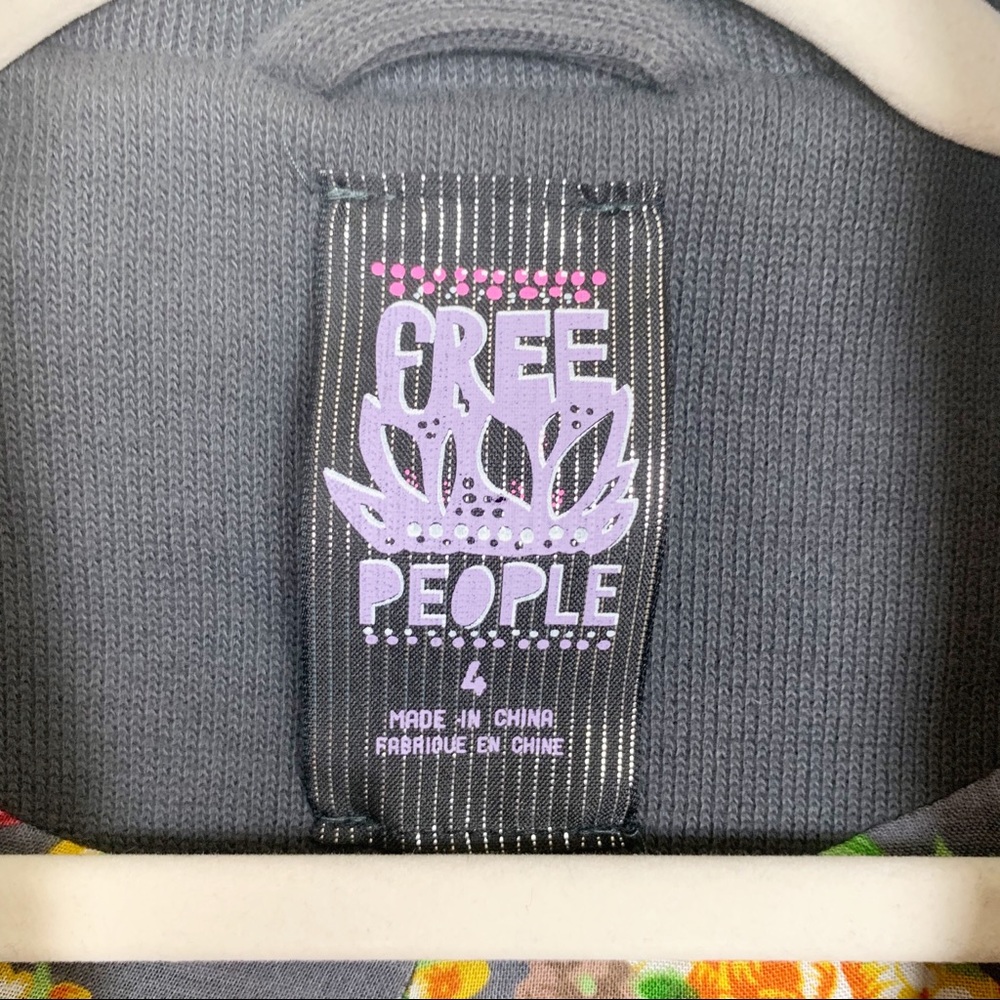 Free People Cropped Ruffle Corset Jacket Size 4 - Picture 7 of 8